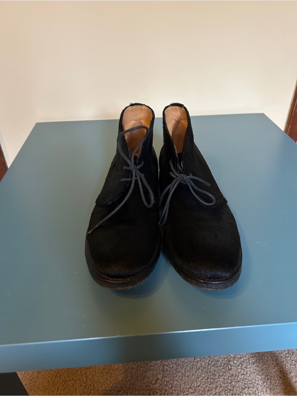 Church's Ryder Black Pony Hair Chukka Boots Size 37.5 - Picture 2 of 9